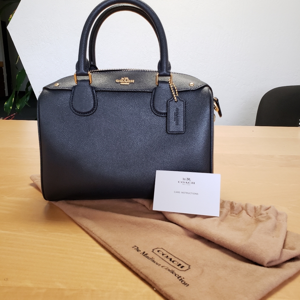 NWT Coach Mini Bennett Satchel Midnight Blue